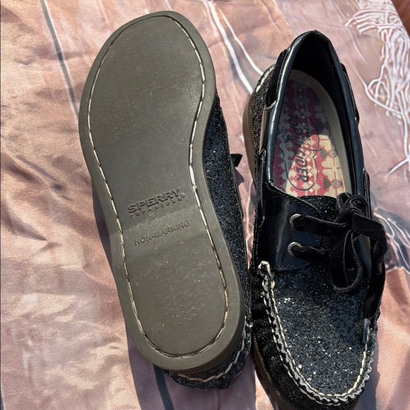 Stylish Black Glitter S Perry Top-Sider Women's Loafers - Picture 5 of 7